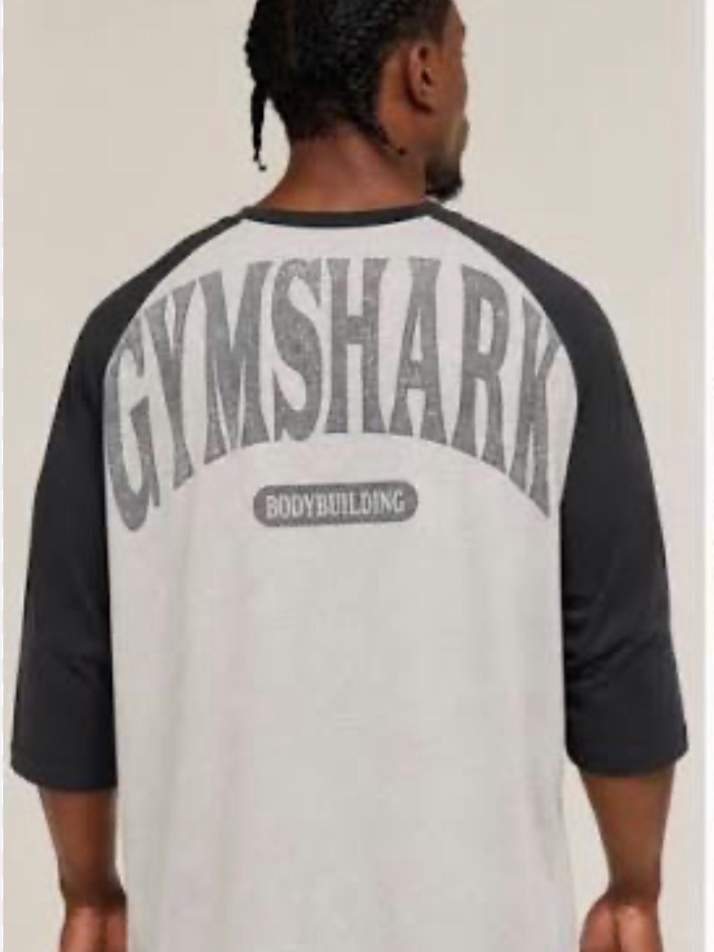 Gymshark 1/3 Ls graphic tshirt size large